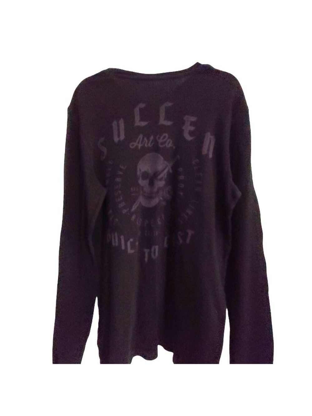 Sullen Art Collective Skull Thermal Shirt Tattoo Biker Grunge Y2K Rock Goth XL